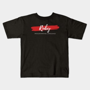 Ruby Programming Language Paint Smear Kids T-Shirt